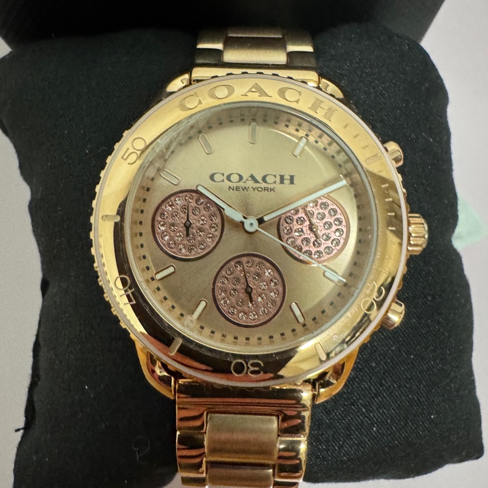 Coach Gold and Pink Watch New
